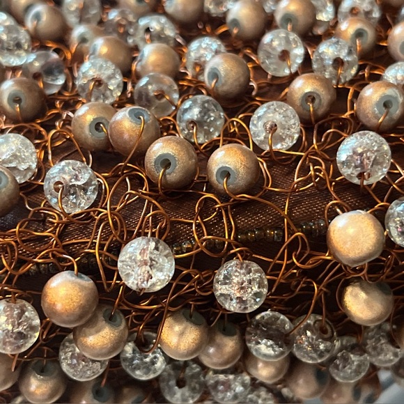Lexy Unique Copper Beaded & Wire Small Handmade Evening Handbag - Picture 15 of 15